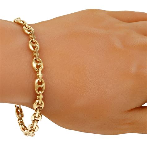 solid 14k gold gucci-link chain necklace|14k gold gucci link bracelet.